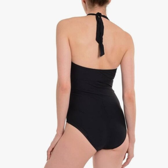 SPANX NEW Bayside Halter Ruched Shaping 1PC Swimsuit Ring Buckle Slimming Pad 18 - Picture 7 of 16